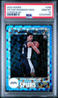 Graded 2023 Panini Hoops Victor Wembanyama #298 Hyper Blue Rookie RC Basketball Card PSA 10 Gem Mint