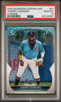 Graded 2023 Topps Bowman Chrome M/B Junior Caminero #61 Chrome Rookie RC Baseball Card PSA 10 Gem Mint