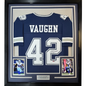 Framed Autographed/Signed Deuce Vaughn 35x39 Dallas Blue Football Jersey JSA COA