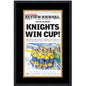 Framed Las Vegas Review-Journal Golden Knights 2023 Stanley Cup Champions 14x24 Hockey Newspaper Cover Photo Professionally Matted V1