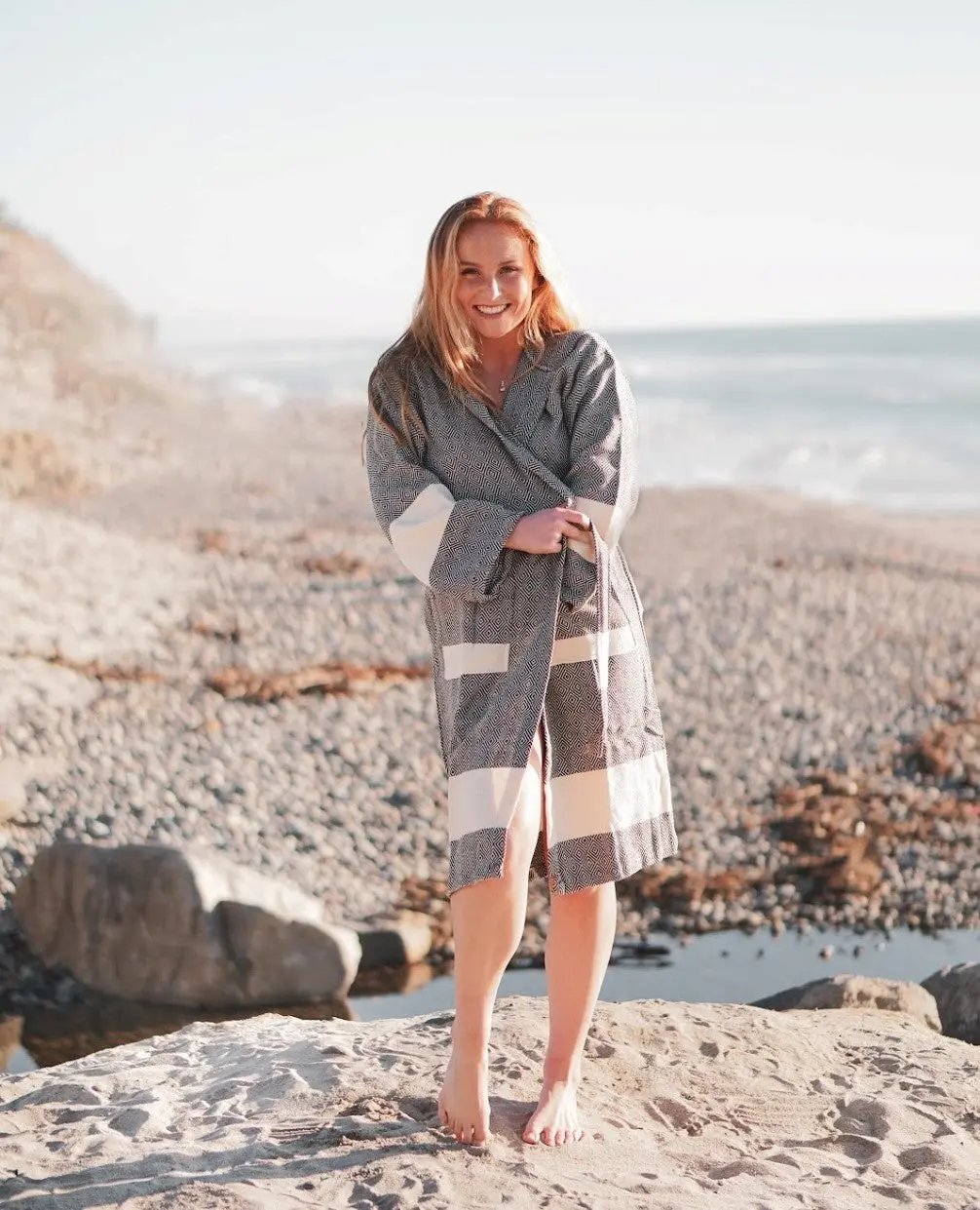 Turkish Bathrobe - Hand Made 100% Turkish Cotton - Venice