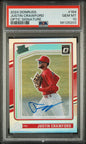 Graded 2024 Panini Donruss Justin Crawford #164 Optic Signature Rookie RC Baseball Card PSA 10 Gem Mint