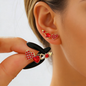Vintage Light Luxury Heart Zircon Earrings