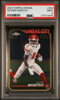 Graded 2024 Topps Chrome Xavier Worthy #208 Rookie RC Football Card PSA 9 Mint
