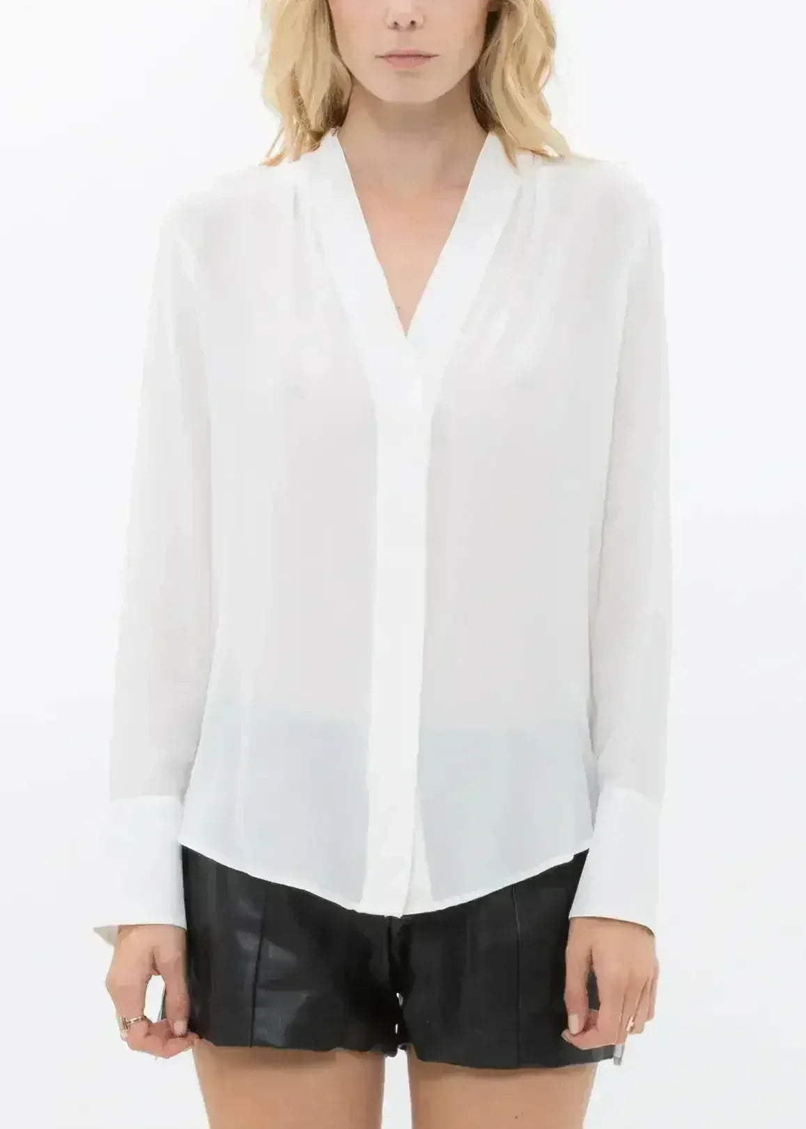 Women's Sheer Placket Hi Low Stylish Blouse | Femstylo
