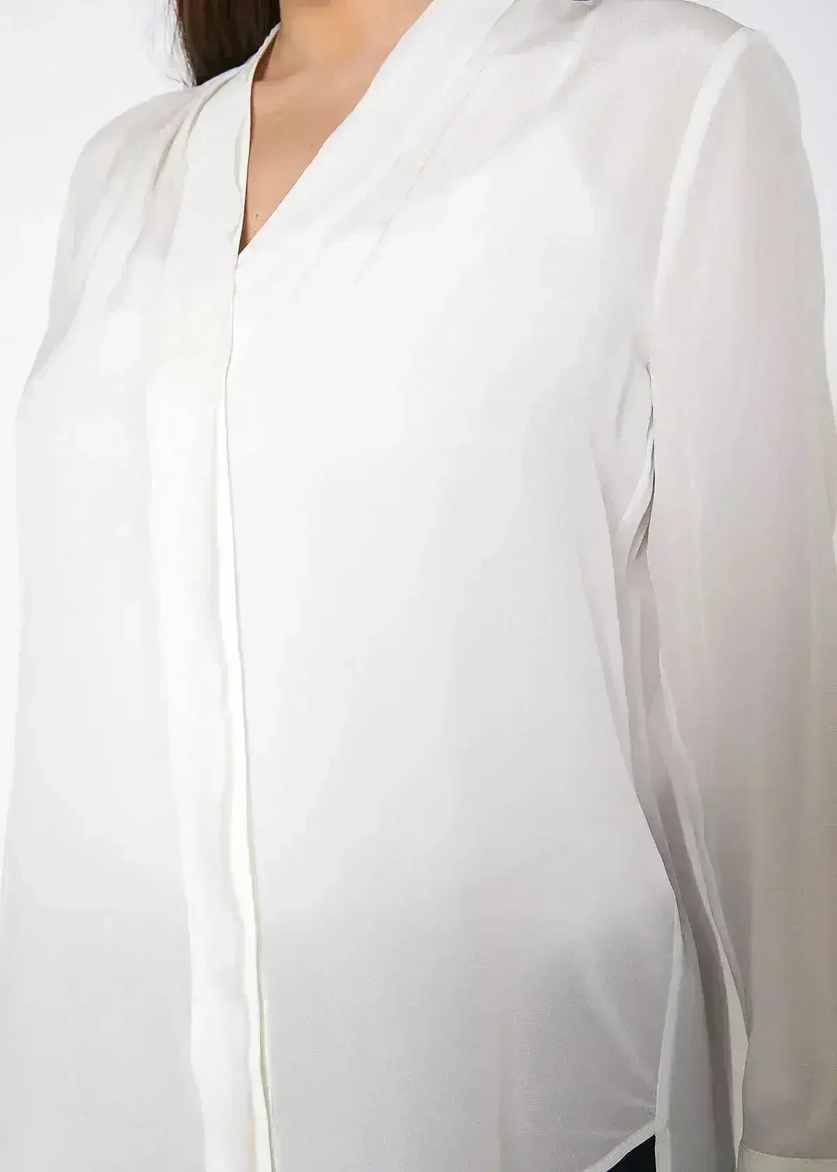 Women's Sheer Placket Hi Low Stylish Blouse | Femstylo