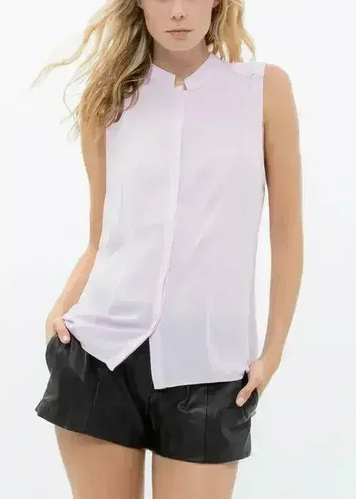 Women's Stand Collar Sleeveless Blouse | Femstylo