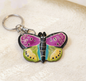 Handmade Butterfly Leather Keychain