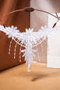 Embroidered Fringe Pearl Thong