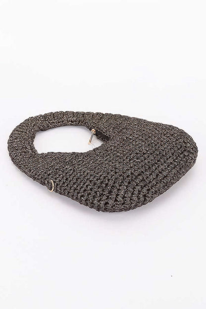 Crochet Woven Hobo Bag