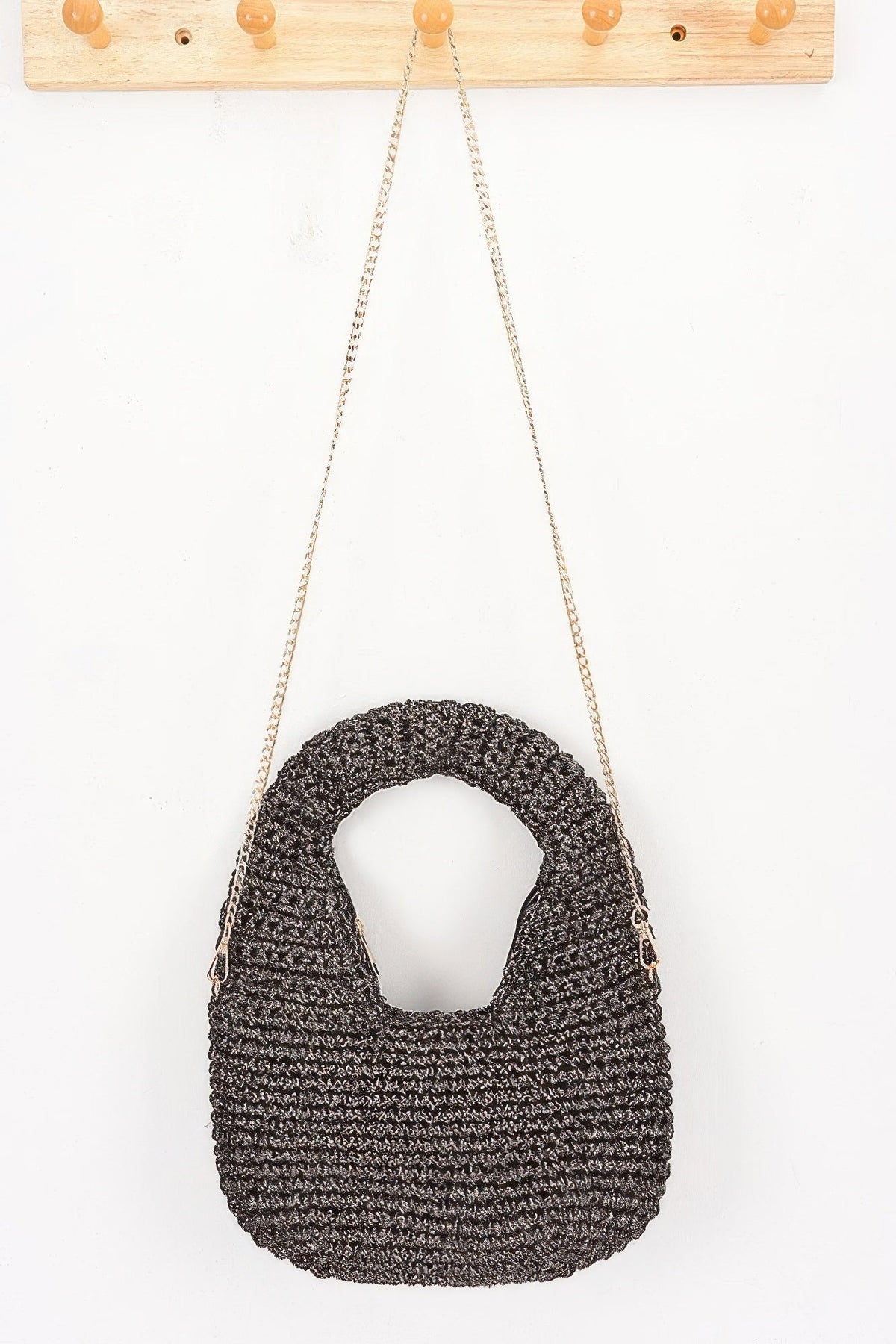 Crochet Woven Hobo Bag
