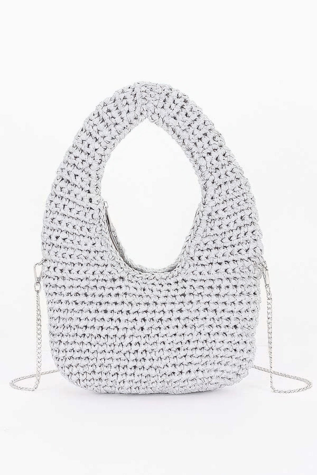 Crochet Woven Hobo Bag