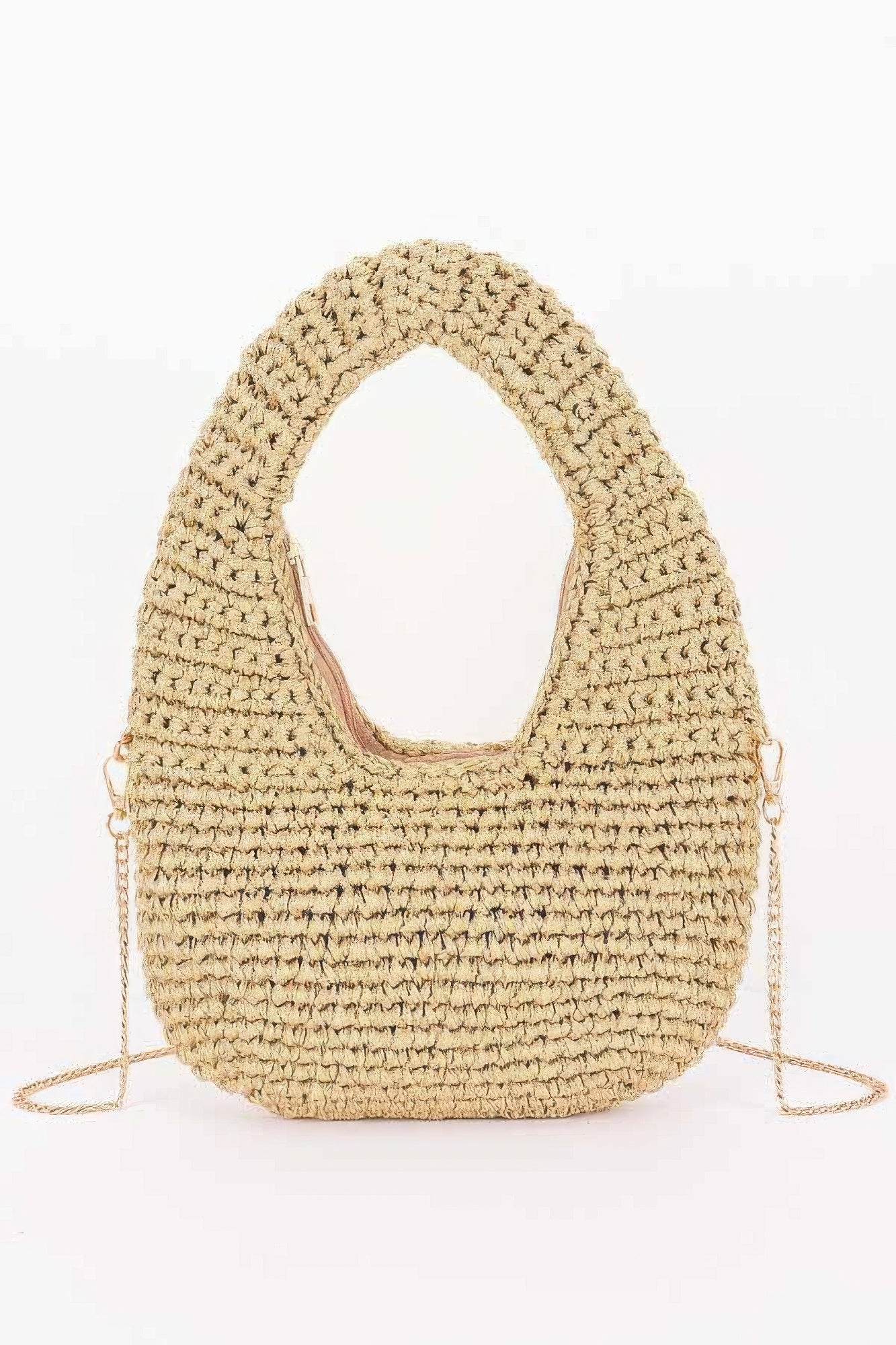 Crochet Woven Hobo Bag