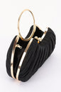 Pleated Polyester Party Clutch