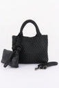 Braided Vegan Leather Tote Bag