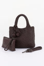 Braided Vegan Leather Tote Bag