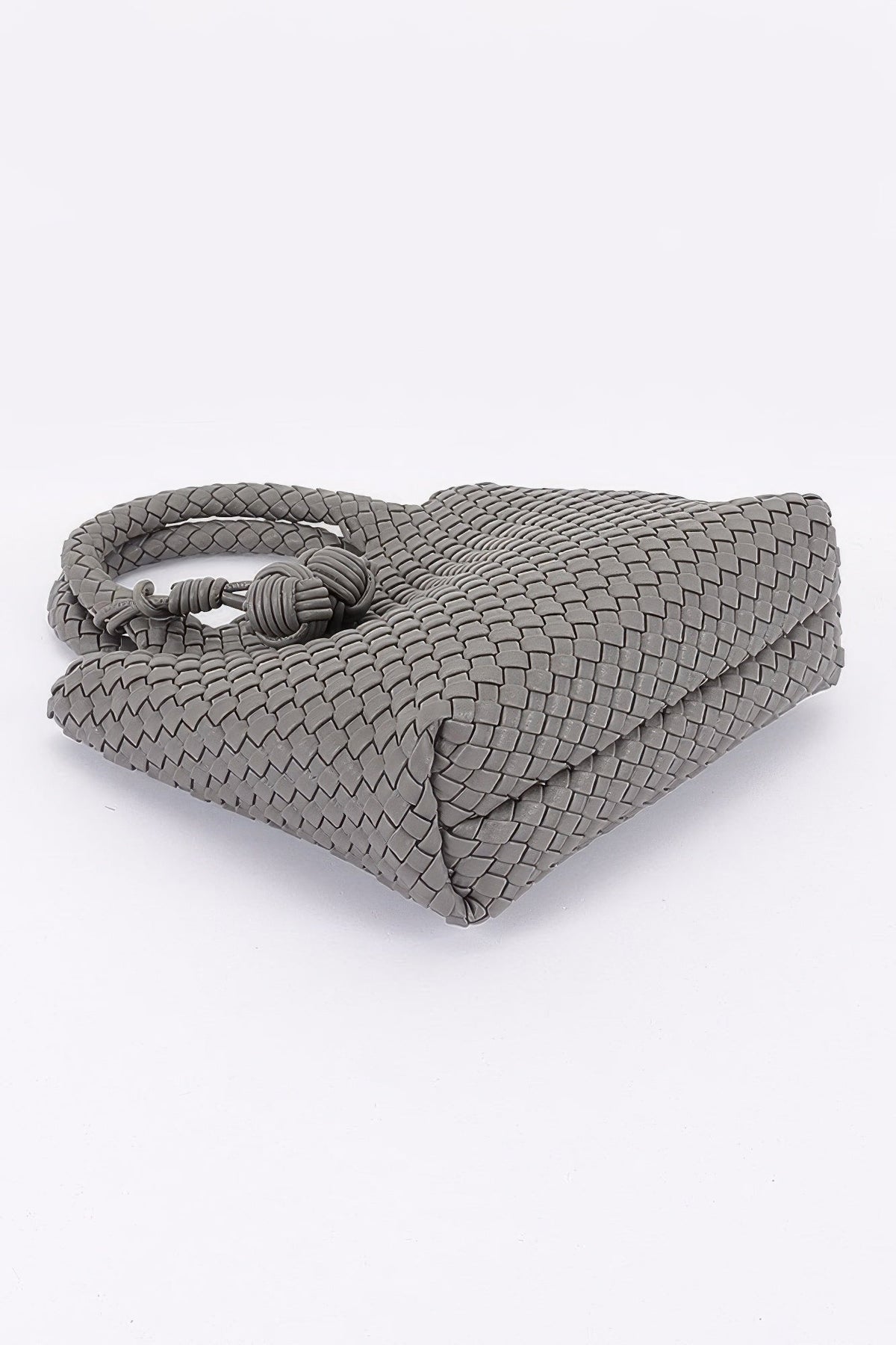 Braided Vegan Leather Tote Bag