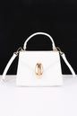 Vegan Leather Top Handle Flap Bag