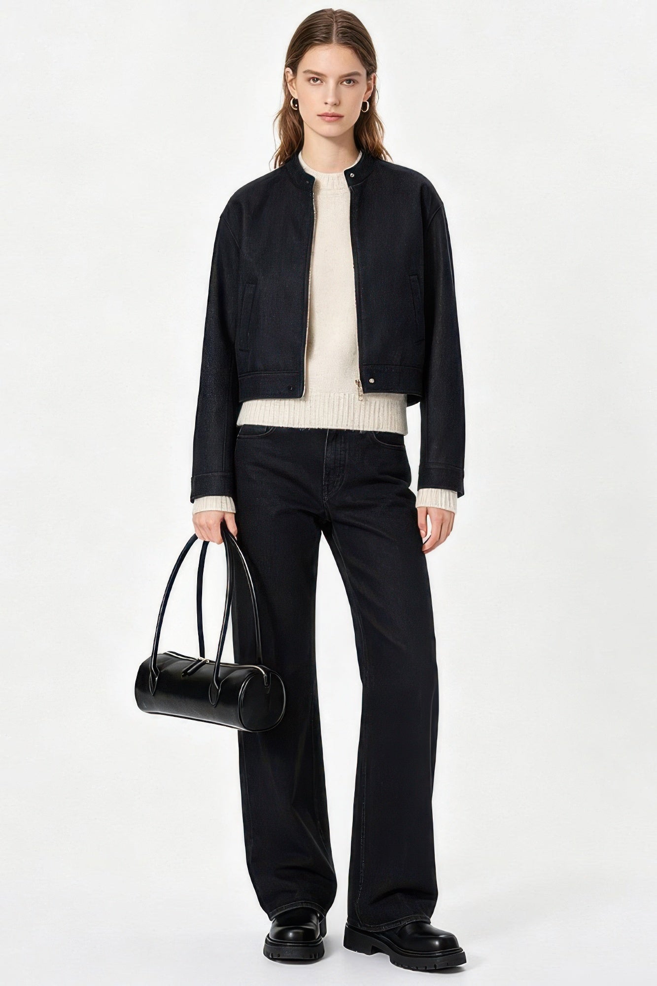 Vegan Leather Rectangular Shoulder Bag