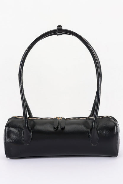 Vegan Leather Rectangular Shoulder Bag