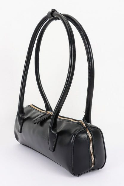 Vegan Leather Rectangular Shoulder Bag