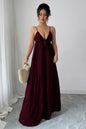 Sleeveless Elegant Suspender Aline Maxi Dress