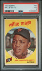 Graded 1959 Topps Willie Mays #50 Baseball Card PSA 3 Very Good