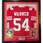 Framed Autographed/Signed Fred Warner 35x39 San Francisco Red Football Jersey Beckett BAS COA