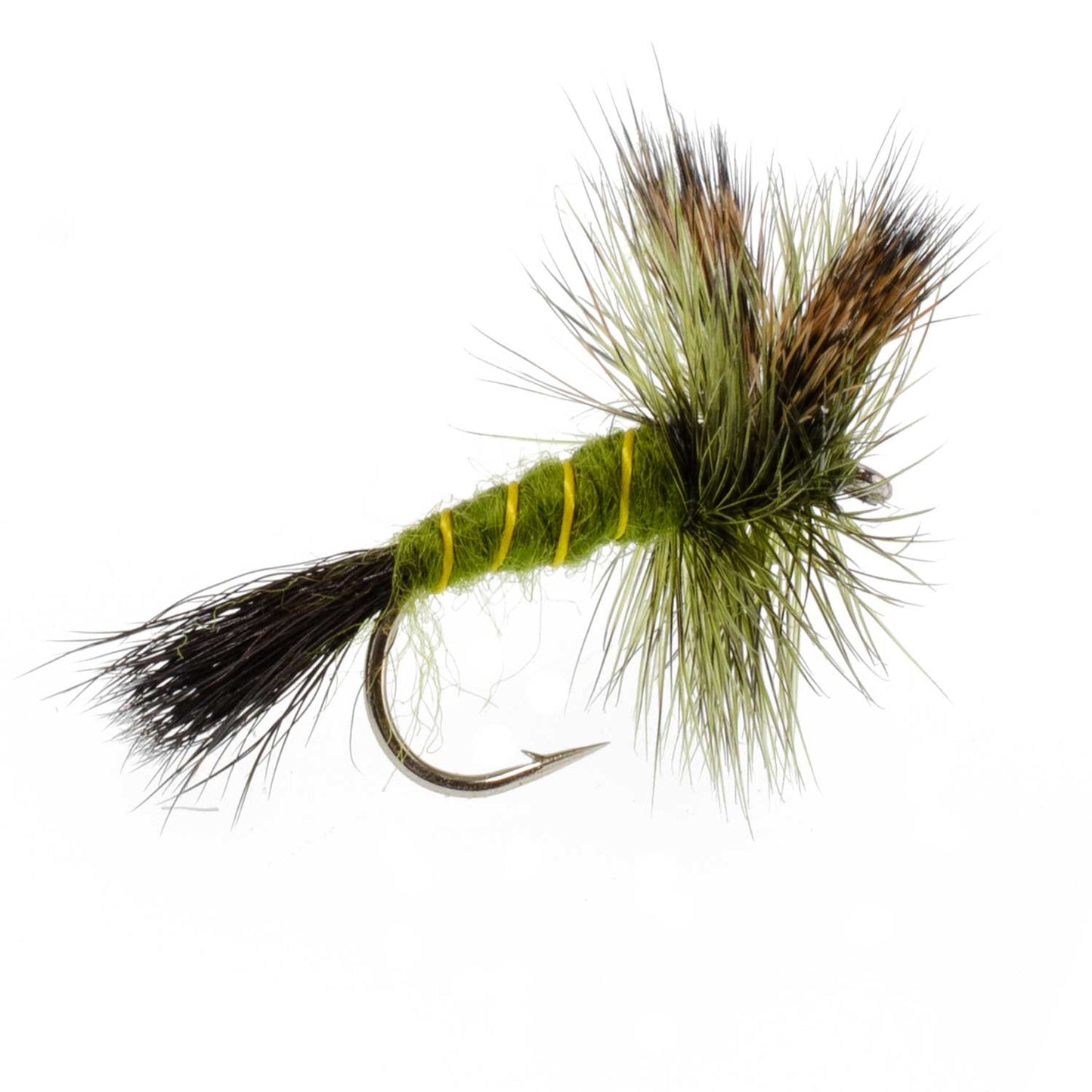 3 Pack Western Green Drake Dry Fly - Size 10