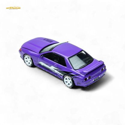 (Pre-Order) TimeMicro Skyline GT-R R32 Los Santos Drift Purple 1:64