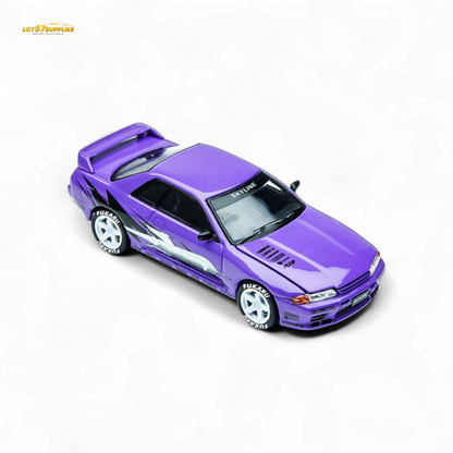 (Pre-Order) TimeMicro Skyline GT-R R32 Los Santos Drift Purple 1:64