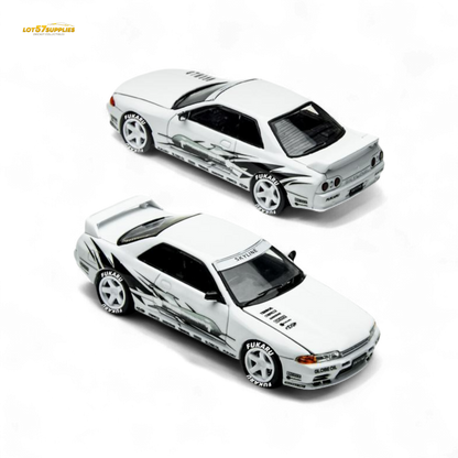 (Pre-Order) TimeMicro Skyline GT-R R32 Los Santos Drift - White 1:64