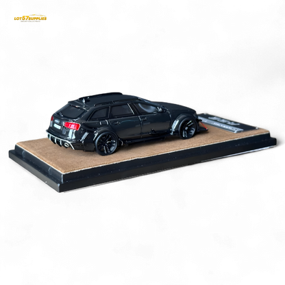 Qidian Model Audi RS6 Avant (C7) Wide-Body Modified Black 1:64
