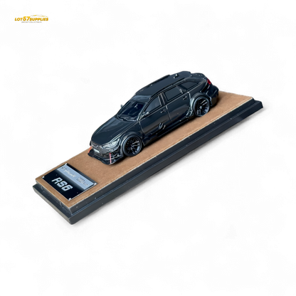 Qidian Model Audi RS6 Avant (C7) Wide-Body Modified Black 1:64
