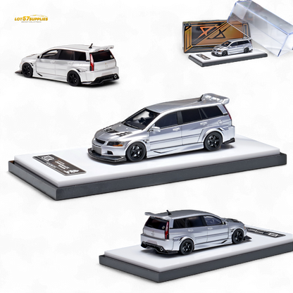 404ERROR Mitsubishi Lancer EVO 9 Wagon Glossy Silver 1:64