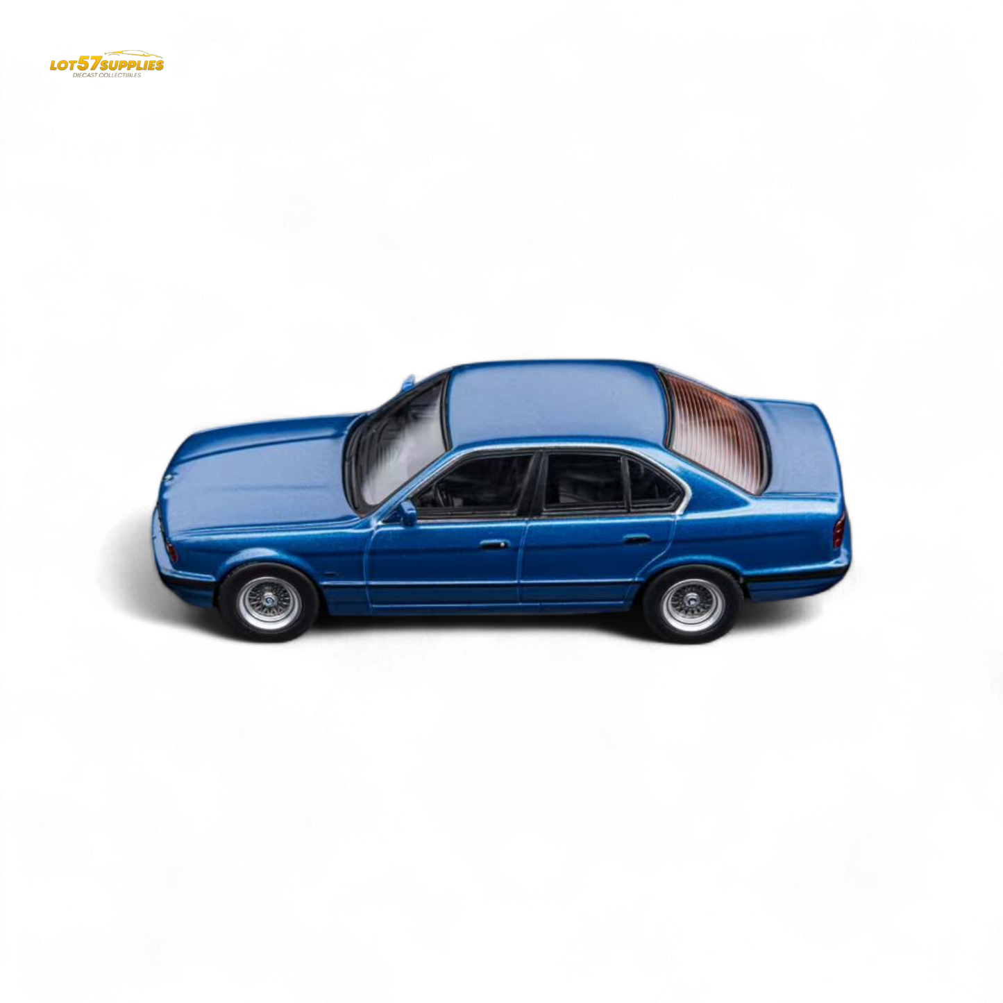 DCM BMW E34 5-Series Sedan Avis Metallic Blue 1:64