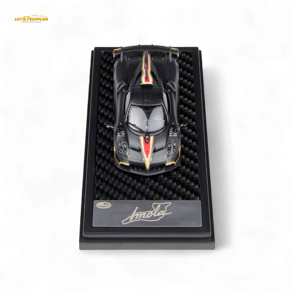 LCD Pagani Imola Matte Black Carbon 1:64