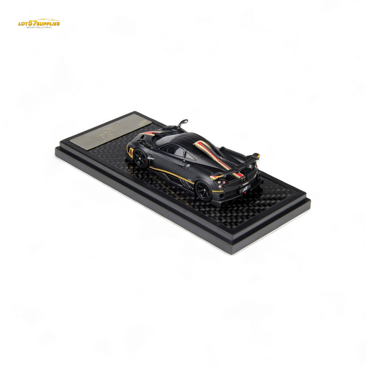 LCD Pagani Imola Matte Black Carbon 1:64