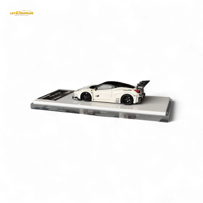 Flame Ferrari 458 GT LB Wide-Body - White 1:64 Resin