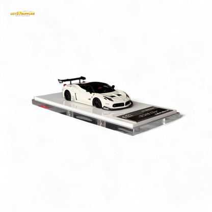 Flame Ferrari 458 GT LB Wide-Body - White 1:64 Resin
