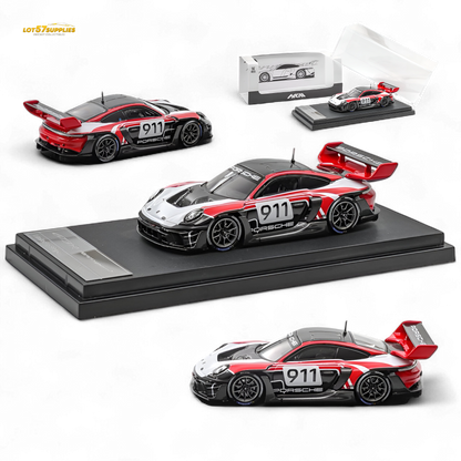 HKM Porsche 911 GT3 R Rennsport Red-White 1:64