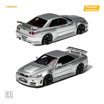Cars' Lounge Nissan Skyline GT-R R34 NISMO Z-TUNE Silver 1:64