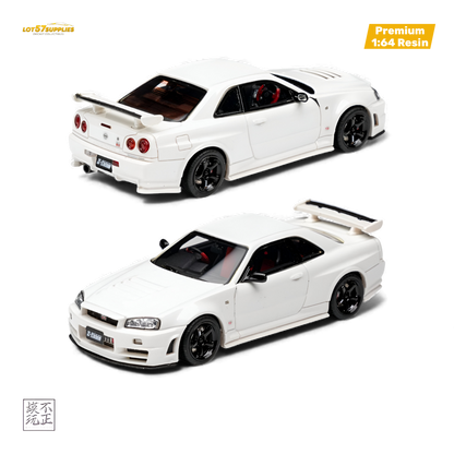 Car's Lounge Skyline GT-R R34 Z-TUNE Pearl White 1:64