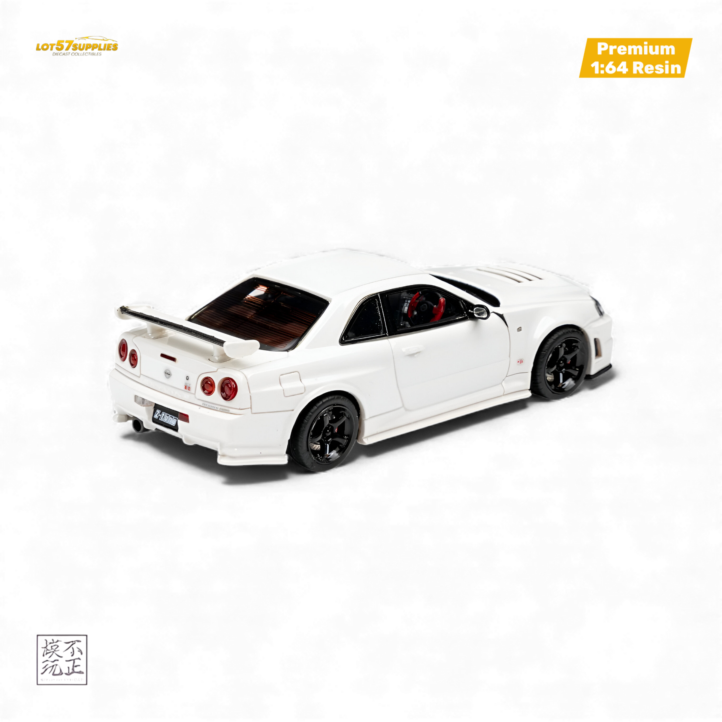 Car's Lounge Skyline GT-R R34 Z-TUNE Pearl White 1:64