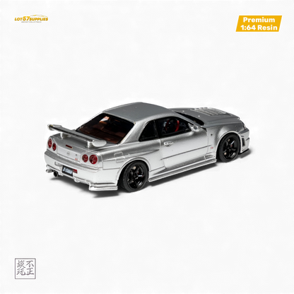 Cars' Lounge Nissan Skyline GT-R R34 NISMO Z-TUNE Silver 1:64