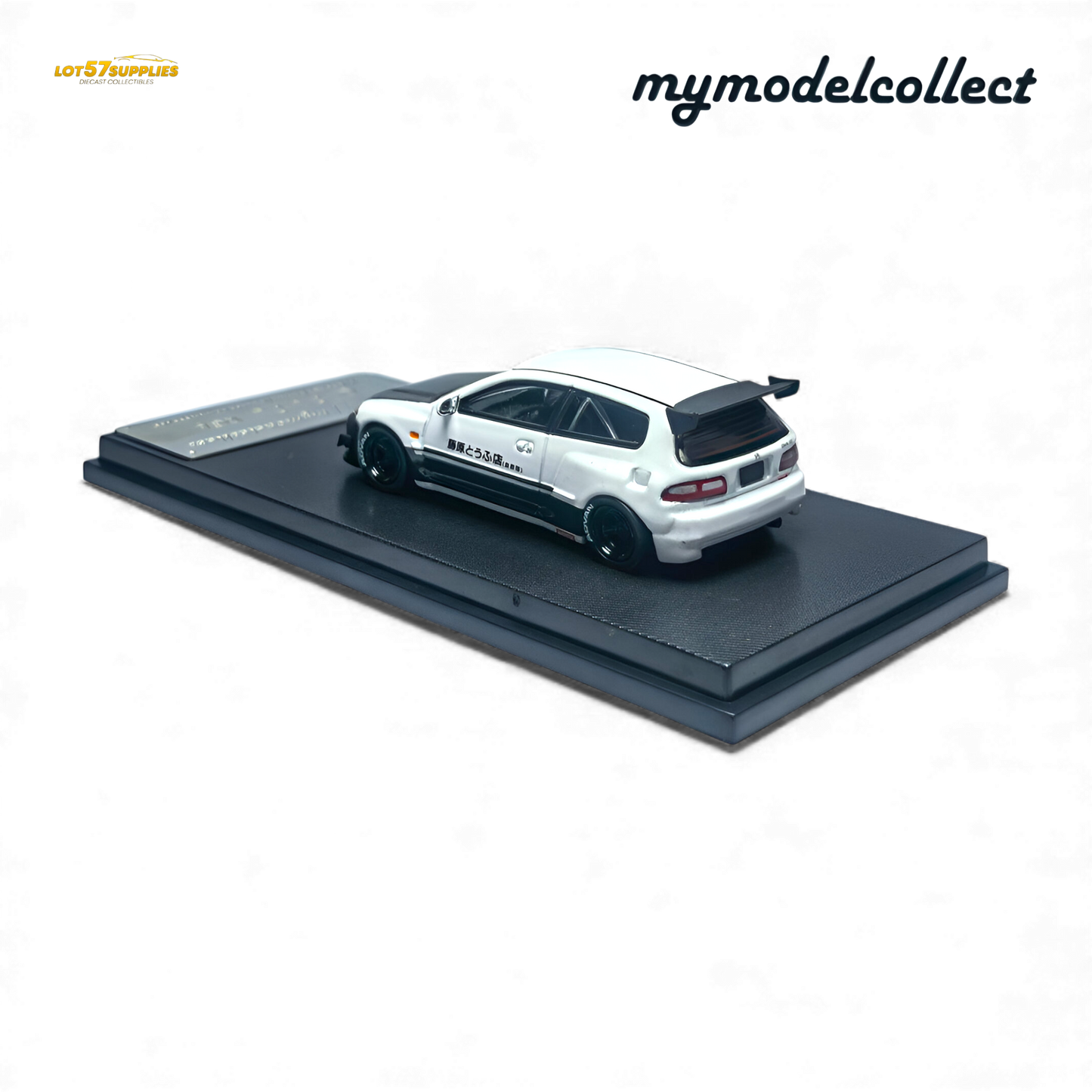 MC Civic EG6 Fujiwara Tofu Shop White Carbon 1:64