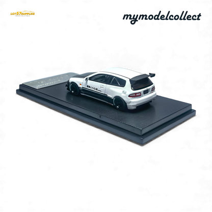 MC Civic EG6 Fujiwara Tofu Shop White Carbon 1:64