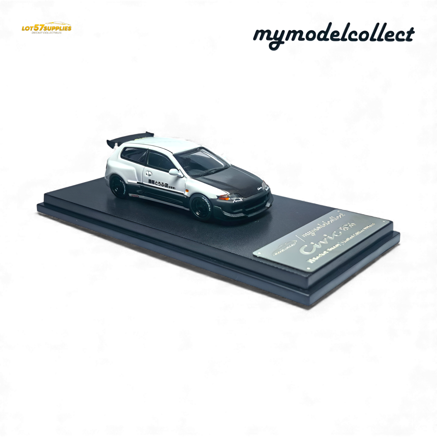 MC Civic EG6 Fujiwara Tofu Shop White Carbon 1:64