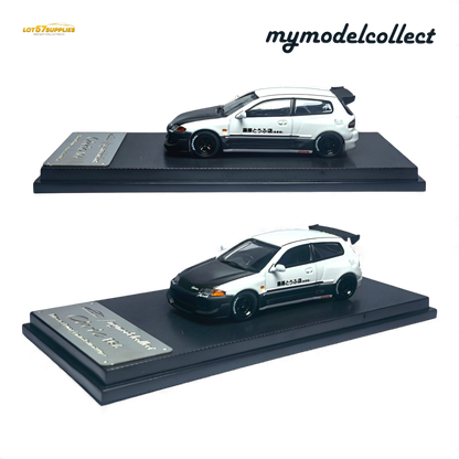 MC Civic EG6 Fujiwara Tofu Shop White Carbon 1:64