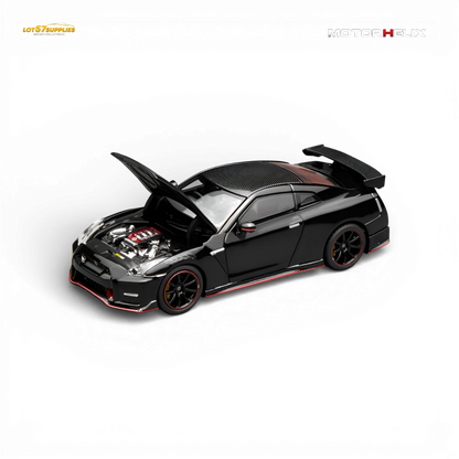 MOTORHELIX Nissan GT-R NISMO R35 2022 - Meteor Black 1:64